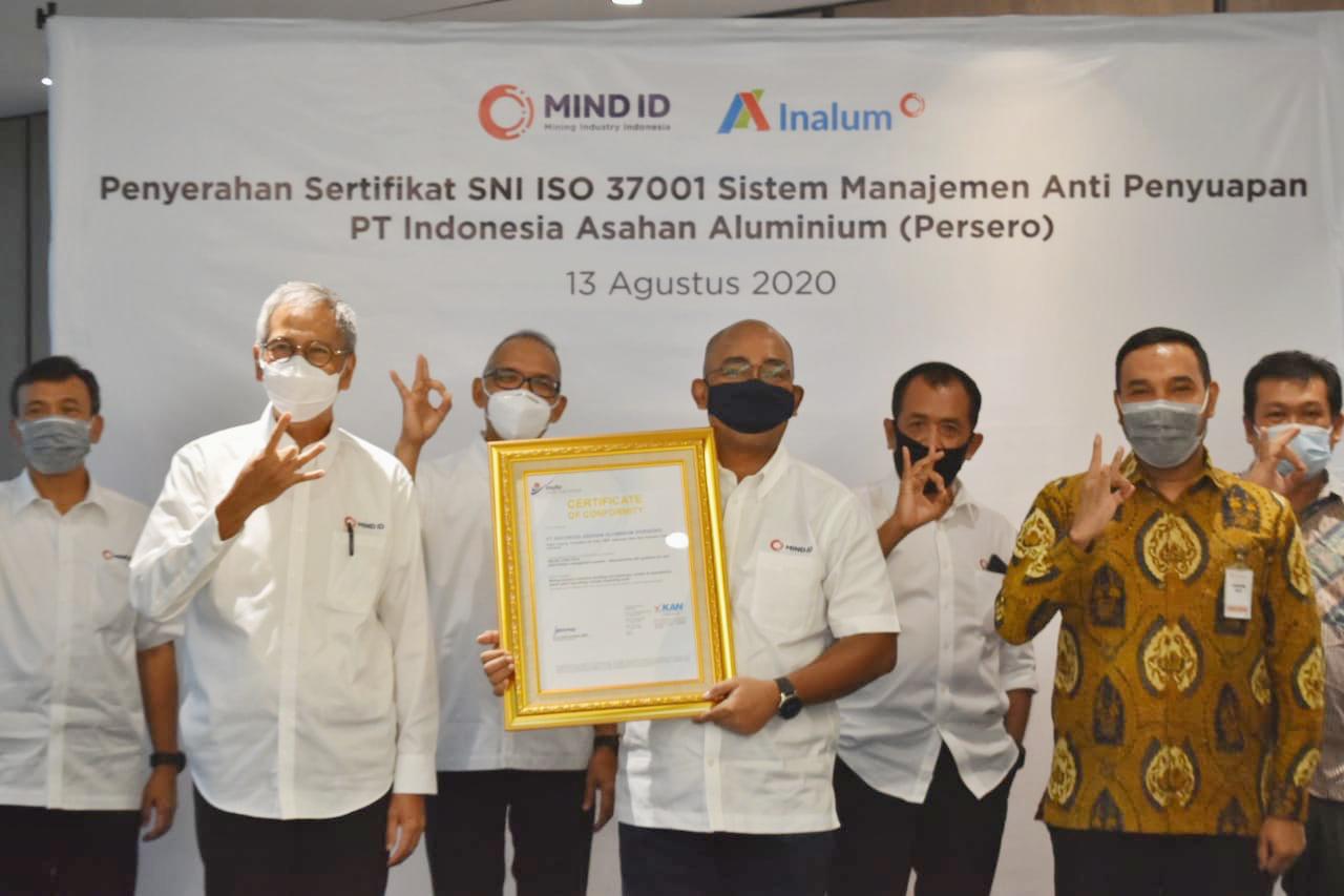 MIND ID Peroleh Sertifikasi SNI ISO 37001, Terapkan Sistem Anti Suap