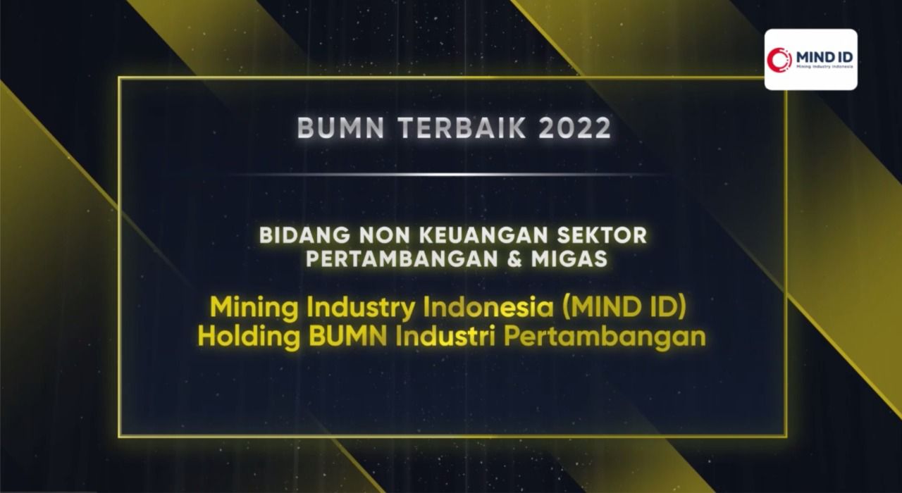 MIND ID Raih Penghargaan BUMN Holding Terbaik Sektor Pertambangan dan Migas